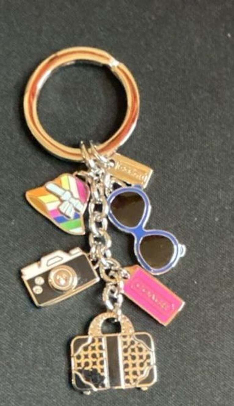 Coach Multi Charm Vacation Theme Keychain Key Ring